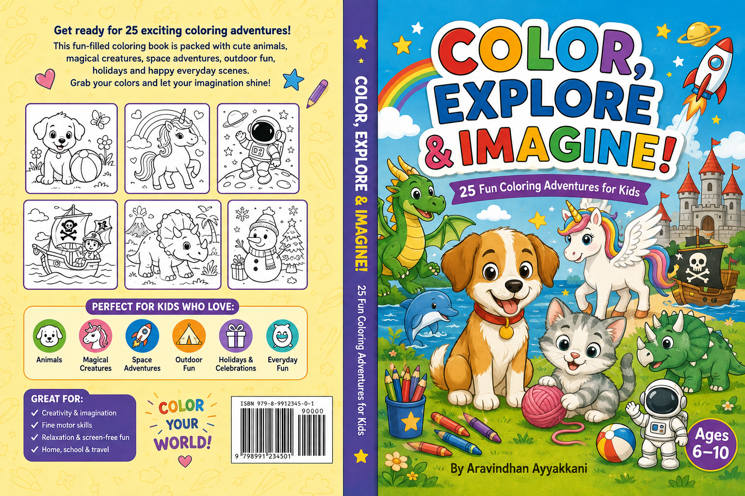 Color, Explore & Imagine! book cover